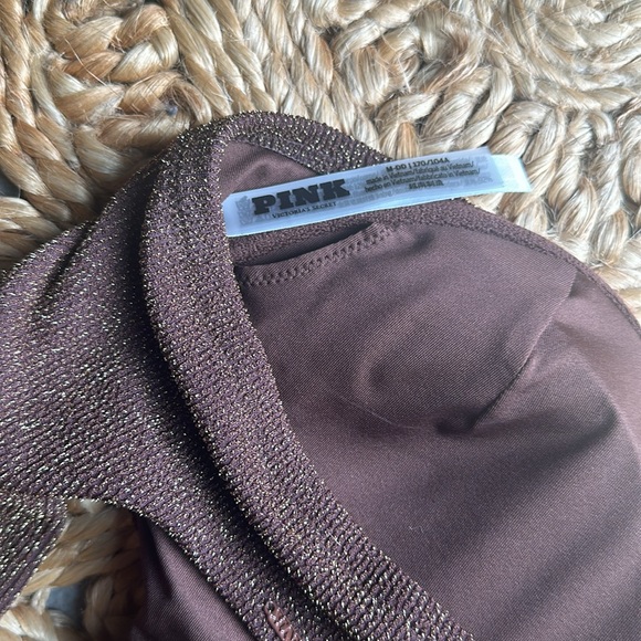 Glittery brown 3 piece swim set from Victoria’s Secret.  Size M-DD. New. - Picture 5 of 12